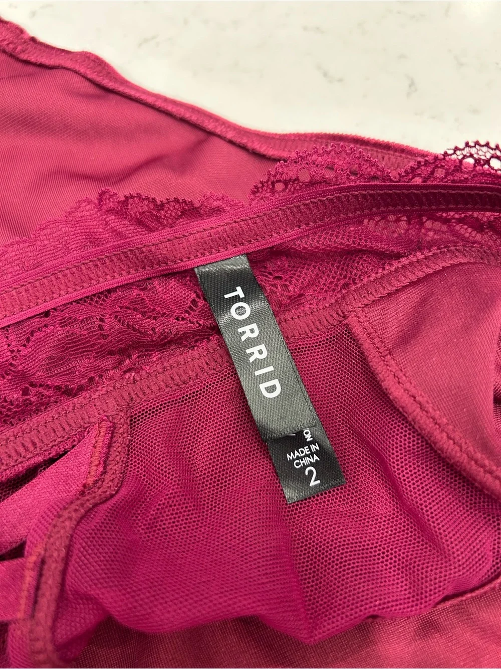 torrid Velvet Lace Bralette & High-Waist Brief Set — Wine
